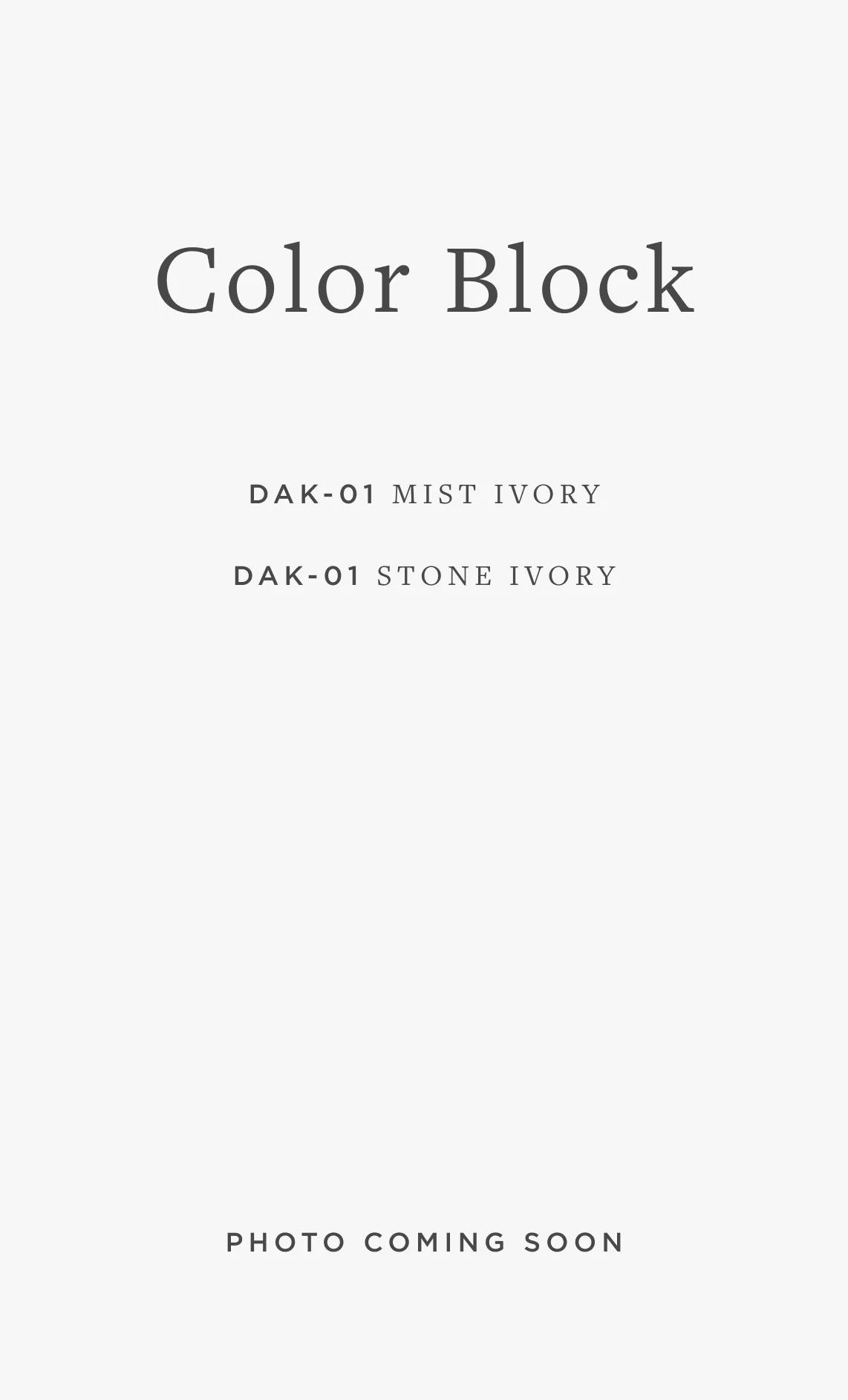 DAK-01 AL COLOR BLOCK / 01