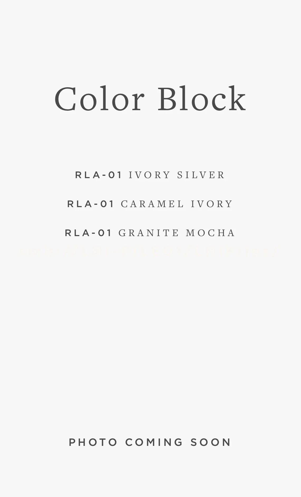 RLA-01 COLOR BLOCK / 02