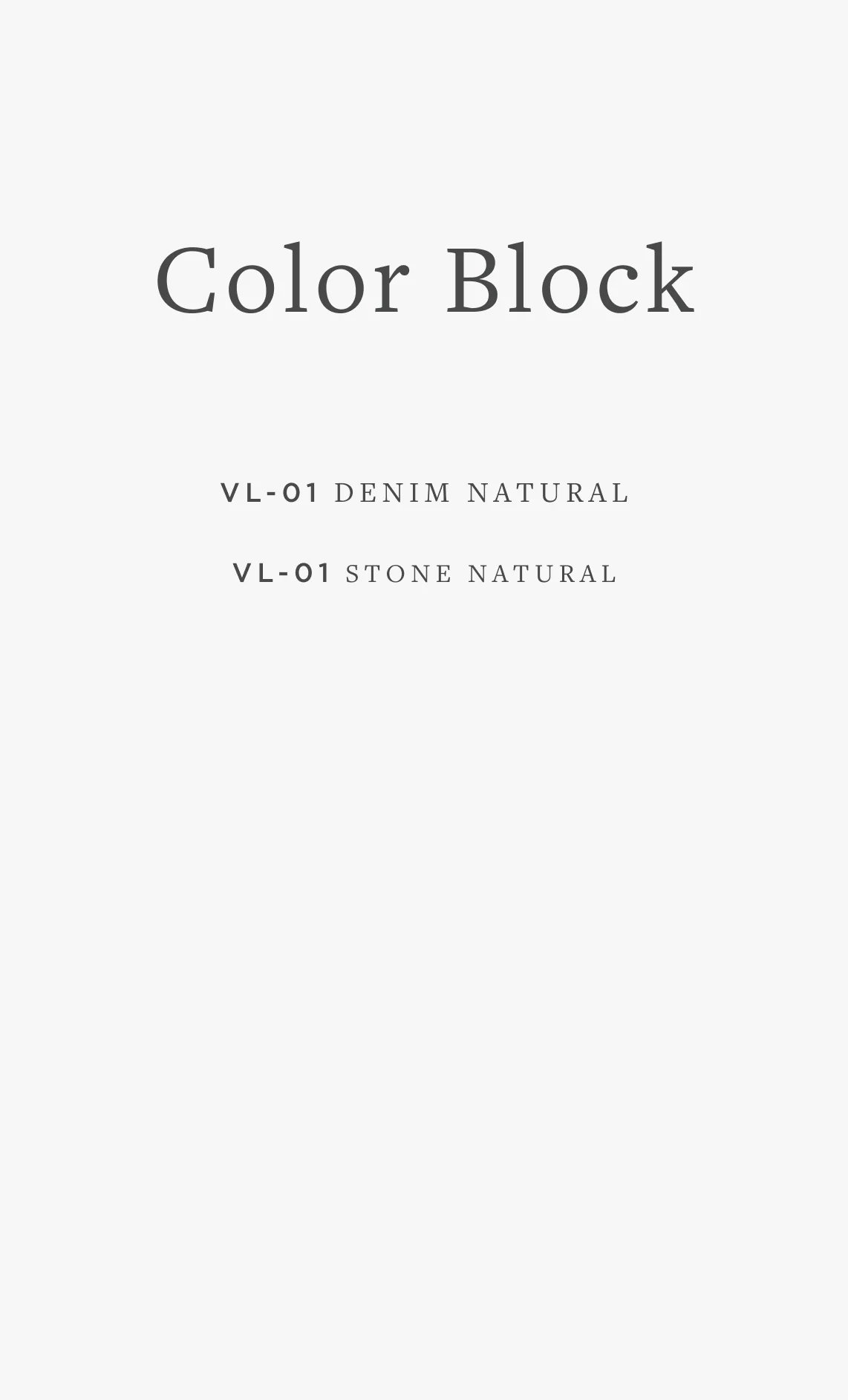 VL-01 COLOR BLOCK / 01